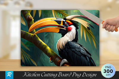 Hornbill Background Cutting Board Sublimation Regulrcrative 