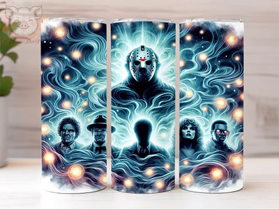 Horror Characters 20oz Tumbler Png, Straight & Tapered Tumbler Png, Scary Movie Tumbler Png, Digital Download PNG Sublimation Lara' s Designs 