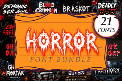 Horror Font Bundle Font Prasetya Letter 
