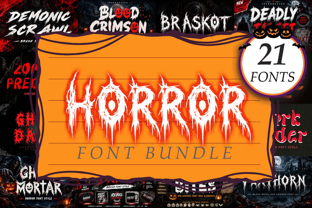Horror Font Bundle Font Prasetya Letter 
