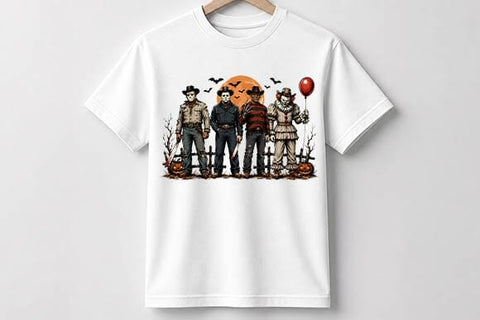 Horror Halloween PNG, Western Spooky Sublimation Design SVG BillahCrafts 