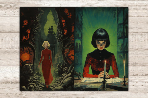 Horror Junk Journal Pages | Creepy Digital Download SVG GlamArtZhanna 