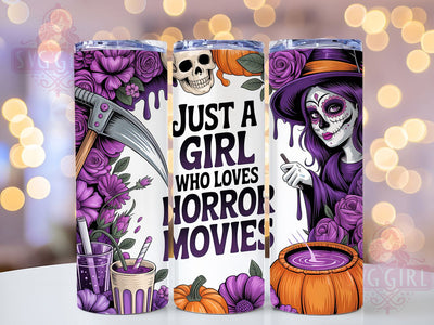 Horror Movie Night Halloween Tumbler, Halloween Film Cup, Slasher Fan Gift, 20Oz Sublimation Wrap, Spooky Movie Night Drinkware, Creepy Cute Tumbler, Horror Lover Cup Sublimation SvggirlplusArt 