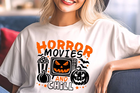 Horror Movies and Chill| Scary Movies SVG Cutting Files. SVG CosmosFineArt 