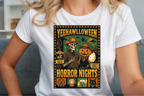 Horror Nights PNG,Vintage Halloween Png Sublimation designartist 