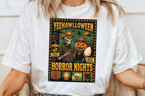 Horror Nights PNG,Vintage Halloween Png Sublimation designartist 