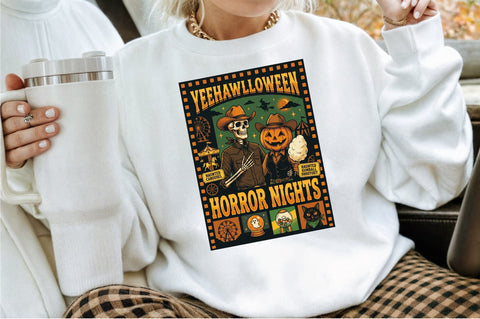 Horror Nights PNG,Vintage Halloween Png Sublimation designartist 