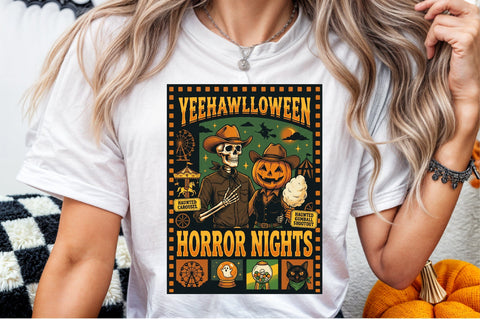 Horror Nights PNG,Vintage Halloween Png Sublimation designartist 