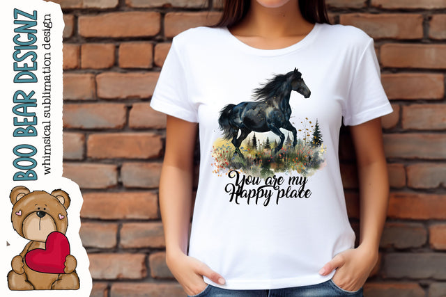 Horse are my Happy Place Clipart Sublimation Boo Bear Designz 