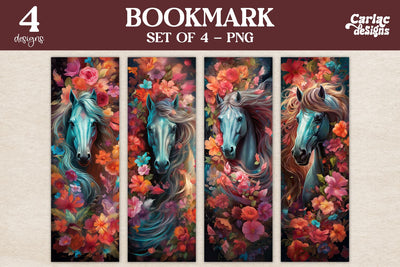 Horse Bookmark, Watercolor Bookmarks Sublimation Carla C Designs 