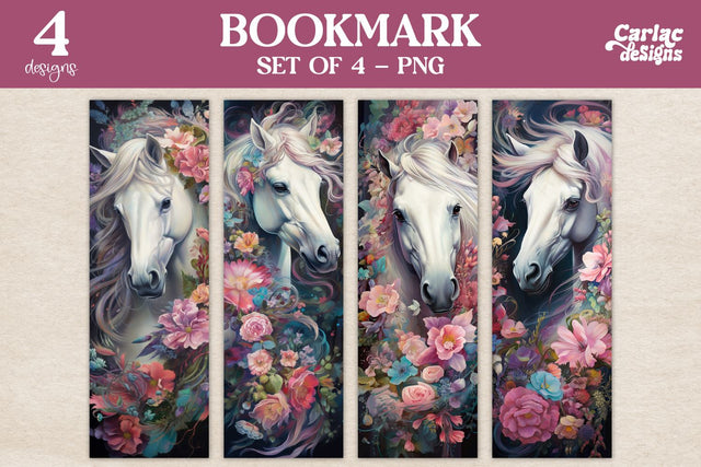 Horse Bookmark, Watercolor Bookmarks Sublimation Carla C Designs 