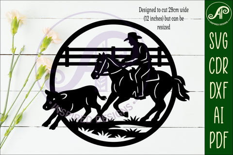 Horse cutting with cow wall sign, SVG file. vector sign SVG APInspireddesigns 