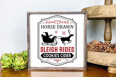 Horse drawn sleigh rides cookies cider svg design SVG Regulrcrative 