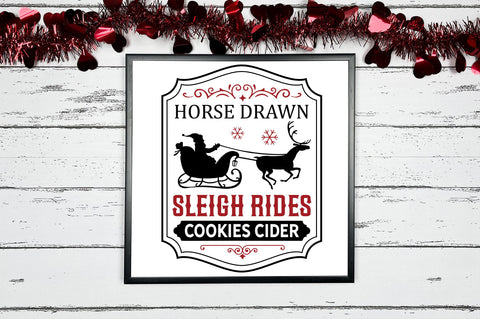 Horse drawn sleigh rides cookies cider svg design SVG Regulrcrative 