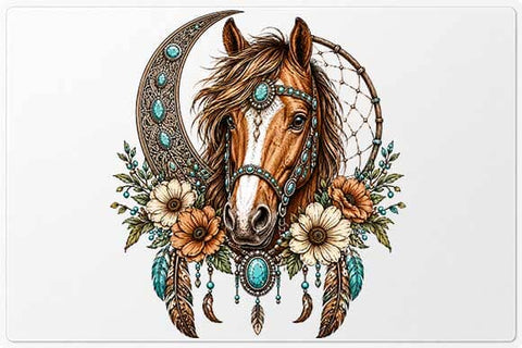 Horse Dreamcatcher Boho Western Sublimation PNG SVG BillahCrafts 