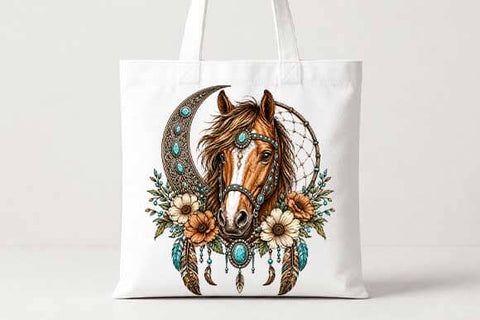 Horse Dreamcatcher Boho Western Sublimation PNG SVG BillahCrafts 