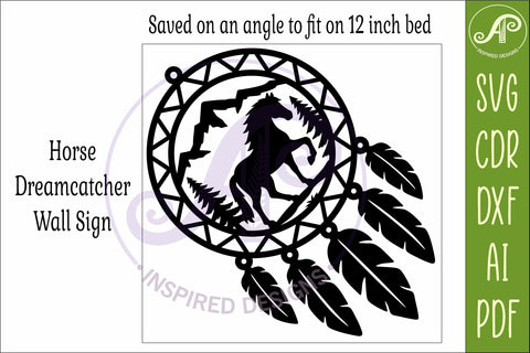 Horse Dreamcatcher Laser Cut File, Horse Lovers Wall Art SVG SVG APInspireddesigns 