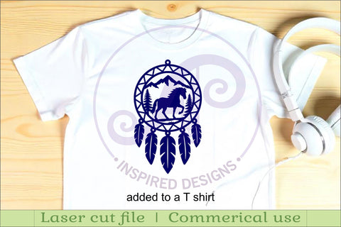 Horse Dreamcatcher Laser Cut File, Horse Lovers Wall Art SVG SVG APInspireddesigns 