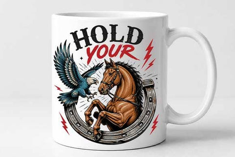 Horse Eagle Horseshoe Western Sublimation PNG SVG BillahCrafts 
