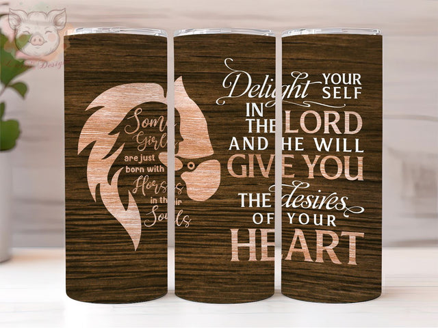 Horse Girl 20oz Skinny Sublimation Tumbler Designs, Country Girl Cowhide and Horse Tumbler Wrap Png, Digital, Digital Download PNG Sublimation Lara' s Designs 
