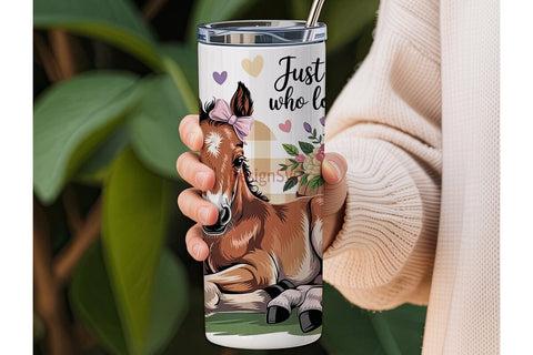 Horse Girl 20oz Tumbler Wrap Sublimation DesignSVG 
