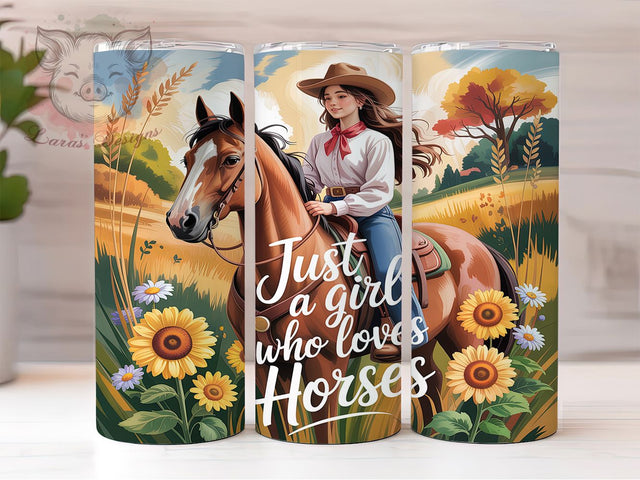 Horse Girl Cowboy Western Tumbler, Cowboy Horse Sublimation Design, Western Cup Art, 20oz Country Tumbler, Stylish Cowgirl Mug, Rustic Horse Cup, Cozy Ranch Wrap Sublimation Lara' s Designs 