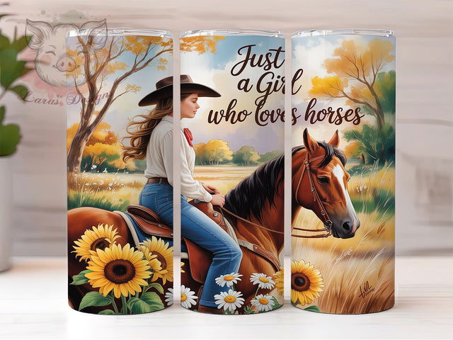 Horse Girl Cowboy Western Tumbler, Cowboy Horse Sublimation Design, Western Cup Art, 20oz Country Tumbler, Stylish Cowgirl Mug, Rustic Horse Cup, Cozy Ranch Wrap Sublimation Lara' s Designs 