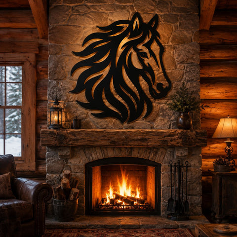 Horse Head Metal Wall Art SVG | CNC Plasma Cut File | Dxf Svg Eps Png | Western Horse Decor | Laser Cut Horse Silhouette SVG HappyDesignStudio 