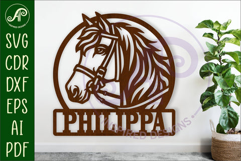 Horse head name wall art sign, SVG personalized SVG APInspireddesigns 