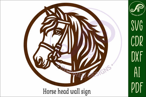 Horse head wall sign, SVG file. vector sign SVG APInspireddesigns 