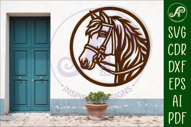 Horse head wall sign, SVG file. vector sign SVG APInspireddesigns 