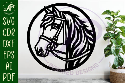 Horse head wall sign, SVG file. vector sign SVG APInspireddesigns 
