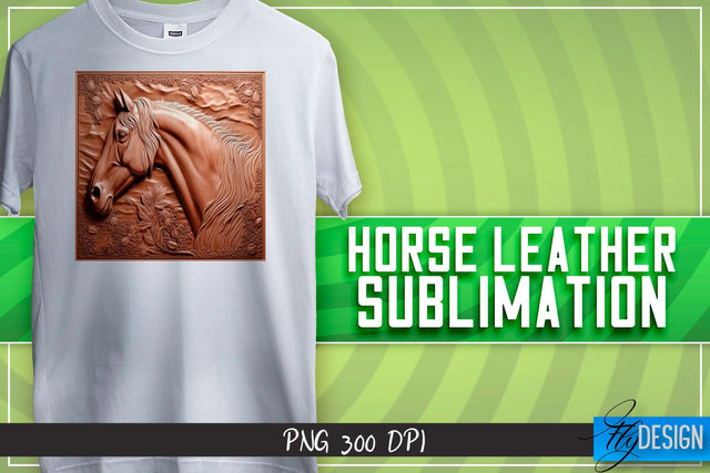 Horse Leather Sublimation | T-Shirt Design | PNG File Sublimation Fly Design 