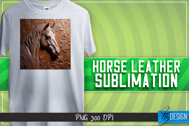 Horse Leather Sublimation | T-Shirt Design | PNG File Sublimation Fly Design 