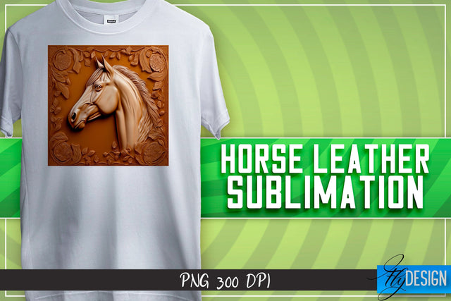 Horse Leather Sublimation | T-Shirt Design | PNG File Sublimation Fly Design 