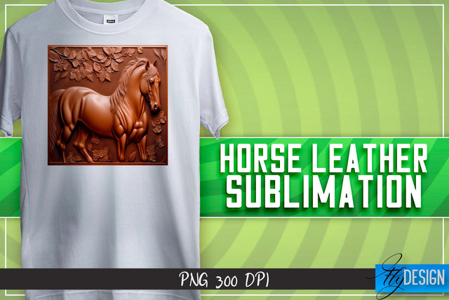 Horse Leather Sublimation | T-Shirt Design | PNG File Sublimation Fly Design 