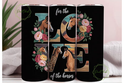 Horse Love 20oz Tumbler Wrap Sublimation PixelChick 