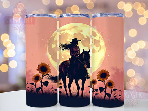 Horse Lover Western Tumbler Wrap, Cowgirl Tumbler, Horse Lover Gift, Western Decor, Sublimation Design, 20oz Tumbler Wrap, Country Style, Horse Riding Merchandise Sublimation SvggirlplusArt 