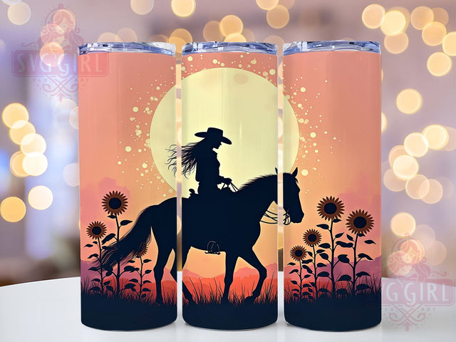 Horse Lover Western Tumbler Wrap, Cowgirl Tumbler, Horse Lover Gift, Western Decor, Sublimation Design, 20oz Tumbler Wrap, Country Style, Horse Riding Merchandise Sublimation SvggirlplusArt 