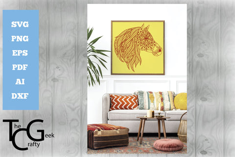 Horse Mandala SVG SVG The Crafty Geek 