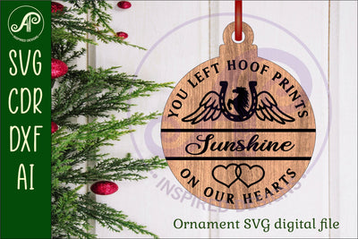 Horse memorial Christmas Ornament SVG laser cut SVG APInspireddesigns 