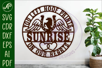 Horse Memorial name wall art sign, SVG personalized sign SVG APInspireddesigns 