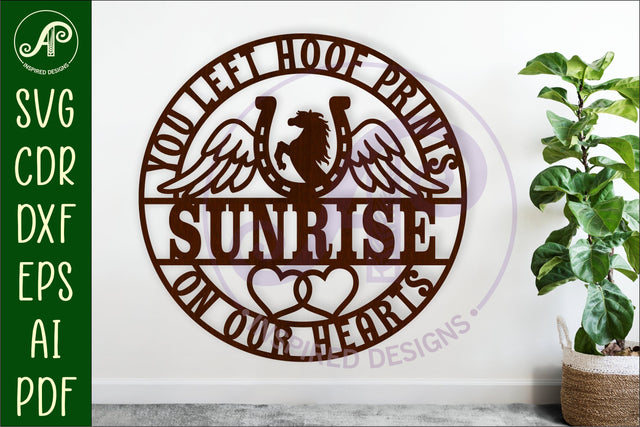 Horse Memorial name wall art sign, SVG personalized sign SVG APInspireddesigns 