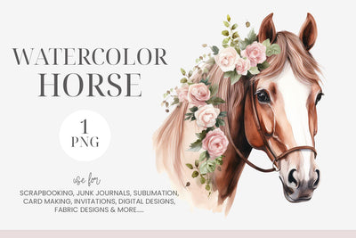 Horse Portrait Clipart Sublimation BijouBay 