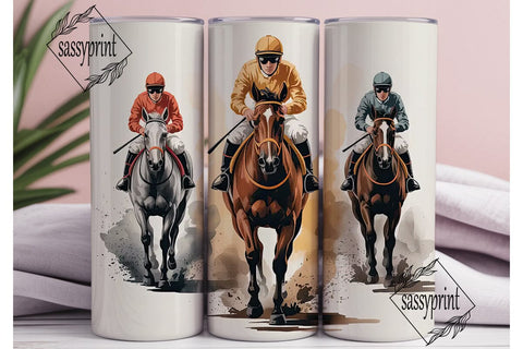 Horse Racing Tumbler Wrap Sublimation sassyprint 