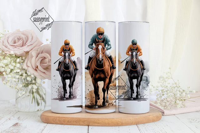 Horse Racing Tumbler Wrap Sublimation sassyprint 
