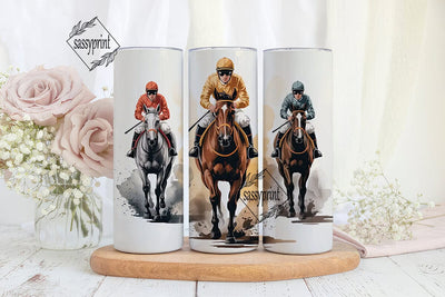 Horse Racing Tumbler Wrap Sublimation sassyprint 