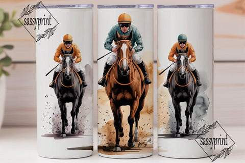 Horse Racing Tumbler Wrap Sublimation sassyprint 