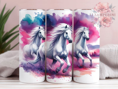 Horse Running 20oz Tumbler Wrap PNG, Horses Galloping Tumbler Png, Straight & Tapered Tumbler Wrap, Instant Digital Download Sublimation Li Zamperini 