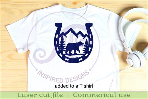 Horse Shoe Bear animal wall sign SVG APInspireddesigns 